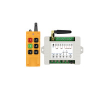 Télécommande industrielle 868 MHz pour grue, interrupteur poussoir, relais 6 canaux DC12V, kit de commutateurs et récepteur RF sécurisés en ABS