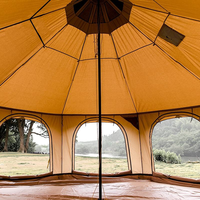 Tente de camping portable, épaisse, imperméable, quatre saisons, double couche, une chambre, pour famille, fête en plein air, 6-8 personnes