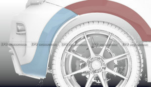 Guardabarros traseros anchos tipo EPA para Fiat 595 695 Abarth S4, 4 piezas, material de fibra de carbono - Product Image 6