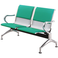 Chaise tandem au design moderne, banc d'aéroport en acier inoxydable, chaise de perfusion pour deux personnes, chaise de repos publique à siège conjoint