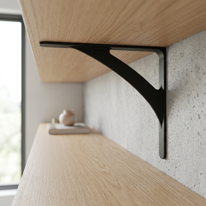 Support mural triangulaire en métal standard avec revêtement en poudre pour le rangement et la décoration à domicile - Product Image 2