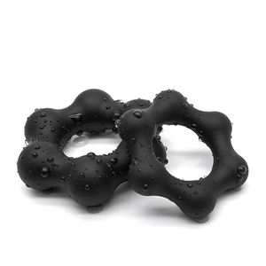Juego de Anillos de Silicona para Pene con <span class=keywords><strong>2</strong></span> Tamaños Diferentes para Mejorar la Erección, Mayor Duración, Estiramiento, Juguetes para Adultos, Masajeador - Product Image 3