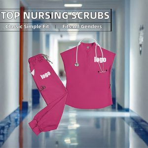 Ensembles de Blouses Médicales Unisexe les Plus Vendus, Personnalisables avec Logo, pour Cliniciens, Vente en Gros, Tissu Éponge Spandex/Polyester, Uniformes Simples - Product Image 2