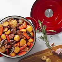 Casserole ovale en fonte émaillée de couleur ustensiles de cuisine casserole couverte ronde profonde casseroles four hollandais avec couvercle en métal