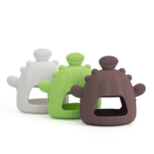 사용자 정의 크리스마스 동물 Bpa 무료 도매 노리개 Teether 안티 가을 아기 Teether 장난감 Tilicone