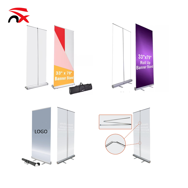 Nuoxin Supply Roll up Banner Stand Aluminum Advertising Portable Retractable Pull up Banner Display Stand