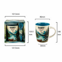 Mug en céramique Chute d'eau de Niagara Canada avec boîte cadeau, logo personnalisé, vente en gros, souvenir, tasse à café en porcelaine, en vrac