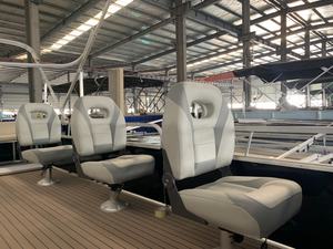 Bateau ponton en aluminium de 25ft 7.6m pour la fête flottante de pêche de passager de <span class=keywords><strong>taxi</strong></span> de lac avec le moteur hors-bord de coque d'EVA pour des loisirs sportifs - Product Image 4