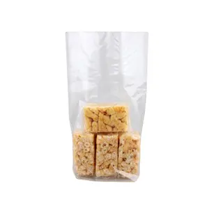 Cross Block Bottom Pp Cellophane Clear Plastic Candy Bag, Popcorn Square Bottom Gussied Bags