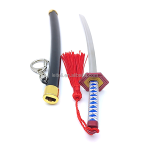 Portachiavi Anime Katana con spada in metallo Mini alla moda personalizzato per cacciatrice di demoni Kamado Tanjiro include Logo personalizzato - Product Image 2