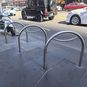 Soporte <span class=keywords><strong>de</strong></span> Bicicletas <span class=keywords><strong>de</strong></span> Acero Inoxidable Pulido <span class=keywords><strong>de</strong></span> Alta Resistencia, Aro Comercial para Estacionamiento <span class=keywords><strong>de</strong></span> Bicicletas en Exteriores, Bolardo para Acera y Plaza - Product Image 3