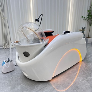 Sillón de Lavado de Cabello Multifuncional con Vaporizador, Moderno, Eléctrico, para Salón de Belleza, con Masaje, Spa Capilar, Cama de Champú, Cerámica - Product Image 2