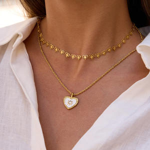 Collier sportif pour femme <span class=keywords><strong>OZE</strong></span>, collier de luxe léger, chaîne en bambou pour clavicule, acier inoxydable non décolorant, bijoux haut de gamme, transfrontalier - Product Image 3