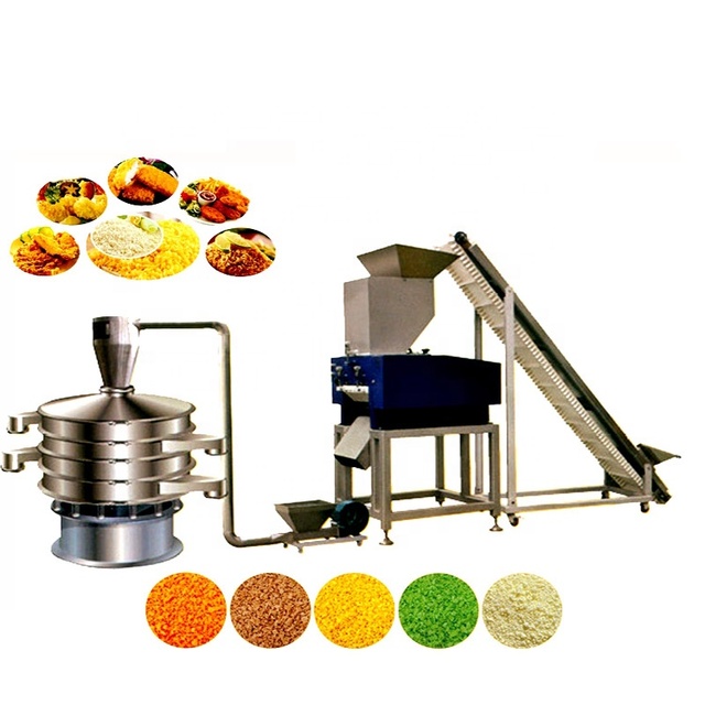 Automatic Production Line Extruder 100-250kg/h Panko Bread Crumb Making Machine 304 Stainless Steel Bakery Flour Mill Motor