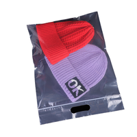 Sac à fermeture éclair en vinyle PE transparent dépoli recyclable Creative House pour vêtements et chaussettes, prêt à l'emploi, avec impression de logo, en plastique