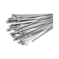 Vente en gros de bandes en acier inoxydable 100 pièces/sac attaches de câble en métal autobloquantes 500mm de longueur bande de cerclage robuste