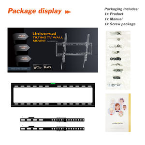 CHARMOUNT Max VESA 600x400 <span class=keywords><strong>Support</strong></span> de montage <span class=keywords><strong>TV</strong></span> <span class=keywords><strong>Support</strong></span> <span class=keywords><strong>mural</strong></span> à profil bas <span class=keywords><strong>pour</strong></span> la plupart des écrans plats de 37 à 75 pouces/fonction d'inclinaison de téléviseur incurvée - Product Image 4