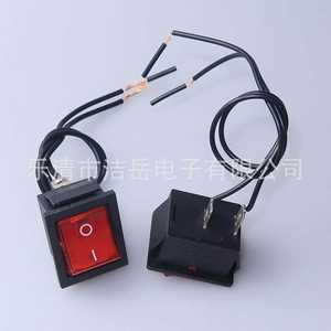 Interrupteur à bascule KCD4 carré à 2 broches avec câble de 20 cm, voyant lumineux rouge, coque en plastique IP21 - Product Image 2