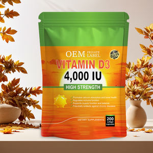 OEM/ODM Premium kalite Vitamin D3 4000 IU yüksek potens Softgels kalsiyum emme kemik sağlık bağışıklık düzenleme 200 kapsül - Product Image 4