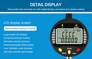 AICEYI ACE-OB12 Medidor de Radio Digital de Alta Precisión, Indicador de Medición de Diámetro de Arco y Bola 0.5in/12.7mm, 1 Año de Garantía OEM - Product Image 4