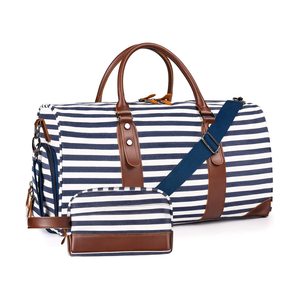 Bolsa de Lona para Fin de Semana con Compartimento para Zapatos, Bolsa de Gimnasio Grande, Bolsa de Viaje Personalizada, Bolsa de Viaje para Pasar la Noche - Product Image 1
