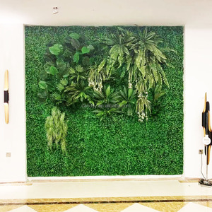 <span class=keywords><strong>Mur</strong></span> végétal artificiel pour décoration intérieure et extérieure, panneau mural en feuilles vertes de buis et de pivoine - Product Image 4