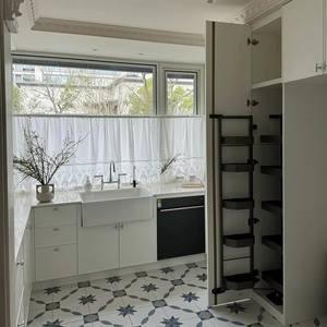 Custom moderno stile americano antico in legno massello di lusso luce armadio <span class=keywords><strong>cucina</strong></span> casa di alta qualità - Product Image 4