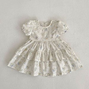 <span class=keywords><strong>Vestito</strong></span> <span class=keywords><strong>da</strong></span> principessa floreale per ragazze <span class=keywords><strong>vestito</strong></span> <span class=keywords><strong>da</strong></span> <span class=keywords><strong>bambina</strong></span> estivo manica a bolle - Product Image 2