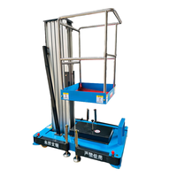 Plateforme de travail aérien monomât en aluminium, élévateur vertical manuel, certifié CE, 4-10m, plateforme de levage hydraulique pour une personne