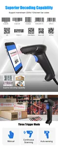 Ocom High Speed Inventory Warehouse Mobile Pos System Bar Code Reader Portátil Long Range QR Code 2D Barcode Scanner