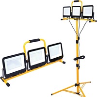 Projecteur LED industriel LUXINT 100W 150W 210W avec trépied, étanche IP67, lumière de travail portable AC pour les chantiers de construction et les sites miniers