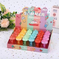 24 pièces/boîte bouteille de boisson baume à lèvres soin des lèvres huile pour les lèvres fruits rouge à lèvres hydrater Base mignon maquillage enfants cosmétiques