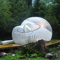 Tente de bulle de tunnel de dôme transparente de luxe imperméable de maison de bulle gonflable de station commerciale