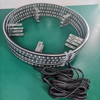 4 pièces 17.5 "Double rangée blanc pur clignotant IP68 LED illuminé roue anneau lumière Kit stroboscopique LED roue puits lumières lumière