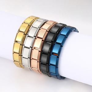 Custom Trendy Anti Tarnish Solid 14k 18k Gold Stainless Steel Italian Charm <b>Bracelet</b> <b>for</b> <b>Men</b> Women - Product Image 1