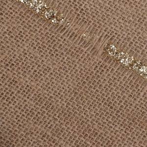 <span class=keywords><strong>Chemin</strong></span> <span class=keywords><strong>de</strong></span> <span class=keywords><strong>table</strong></span> en toile <span class=keywords><strong>de</strong></span> <span class=keywords><strong>jute</strong></span> naturelle à paillettes et étoiles, avec franges et bordure dorée, idéal pour mariage, fête ou décoration intérieure – Style abordable et tendance - Product Image 4