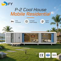 Casa Prefabricada Tipo Cabaña Apple P2, Glamping Dome Villa, Montada en Remolque, de Instalación Rápida, Eficiente Energéticamente, Alimentada por Energía Solar, Sin Conexión a la Red Eléctrica