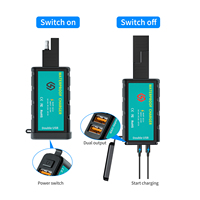 Cargador USB Doble para Motocicleta, 12v, Impermeable, con Cable Adaptador SAE, Interruptor de Encendido/Apagado