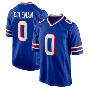 Fabrieksdirecte levering American Football shirt heren koninklijkblauw polyester ademend sportkleding zomeruniform - Product Image 5