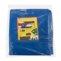 Bâche imperméable d'extérieur en HDPE enduit 160 g/m² anti-âge multi-usage pour couverture de toit de camion agricole bleue export direct