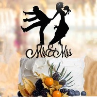 Heiße Mr. & Mrs. Acryl-Cake-Topper Tortendekoration für Hochzeiten Gold Schwarz Mr. & Mrs. Acryl-Hochzeits-Topper