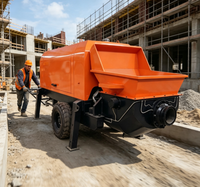 Pompe à béton diesel JINLIN, productivité 22m³/h, portée verticale 120m, portée horizontale 260m, pour projets sur routes étroites