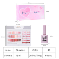 HONEY GIRL Professional Nude Color Gel Polish Nail Art Set Hema Free Peach UV Gel Nail Supplies Non-Toxic 15ml Volume
