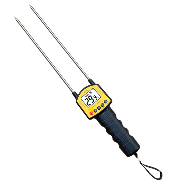 Digital Grain Moisture Meter Handheld Humidity Water Content Analyzer with Measuring Probe for Wheat Corn Rice Peanut Soybean