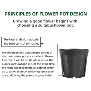 Macetas de Plástico Resistentes para Viveros, Macetas Grandes para Plantas de Jardín con Orificio de Drenaje para Plantar Árboles, Color Negro - Product Image 5