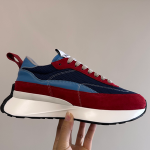 Zapatillas deportivas de plataforma con bloques de color, elegantes y versátiles, para hombre, con una suela de plataforma de patchwork única. - Product Image 6