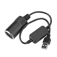 USB zu Auto-Zigarettenanzünder Buchsenadapter Kabel 5V USB-A Stecker auf 12V Zigarettenanzünderbuchse Konverter Stromkabel