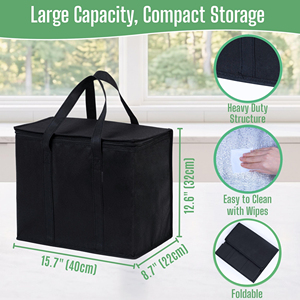 ถุงช้อปปิ้งแบบใช้ซ้ำได้ 2 แพ็ค ถุงเก็บอาหารเย็น - Product Image 2