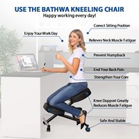 Chaise à genoux ergonomique pour le bureau, tabouret réglable pour la maison et le bureau-améliorez votre Posture avec un siège incliné