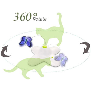 Juguete Automático para Gatos con Rotación de 360 Grados, Activación por Movimiento, Mariposa Interactiva, Juguete Divertido para Mascotas, Gatos, Cachorros, con Luces Intermitentes - Product Image 4